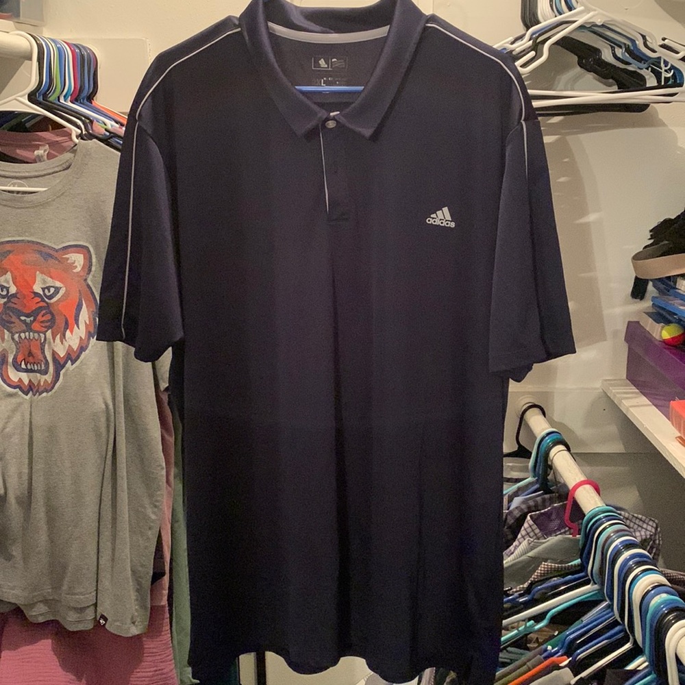 Dark Blue Adidas Golf Shirt - XXL